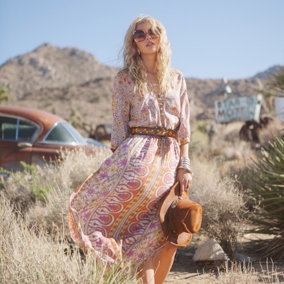 Spell Dresses & Skirts - Spell Boho Blossom Maxi Dress Saffron XS